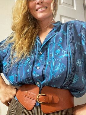 Vintage-inspired Donnkenny short- sleeve button up